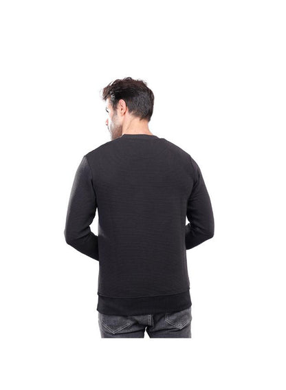 Coup Men Texture Crew Neck Sweatshirt 1600265 2XL - Black