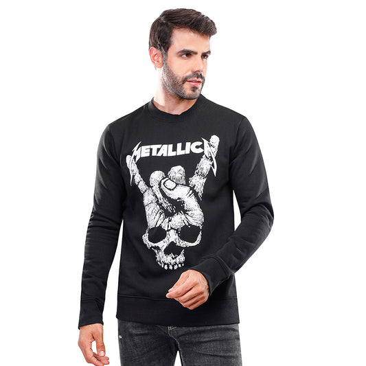 Coup Men Metallica Crew Neck Casual Sweat-Shirt