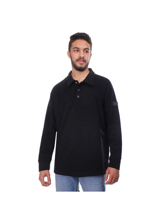 Coup Men Casual Sweatshirt With Long Sleeves 1600322 L - Black