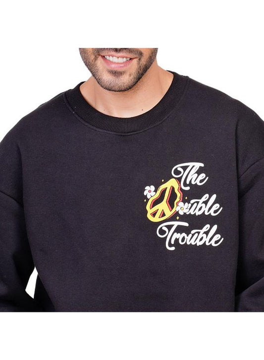 Coup Men Casual Sweatshirt With Long Sleeves 1600380 2XL - Black