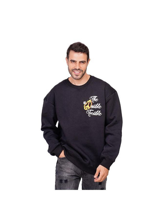 Coup Men Casual Sweatshirt With Long Sleeves 1600380 2XL - Black