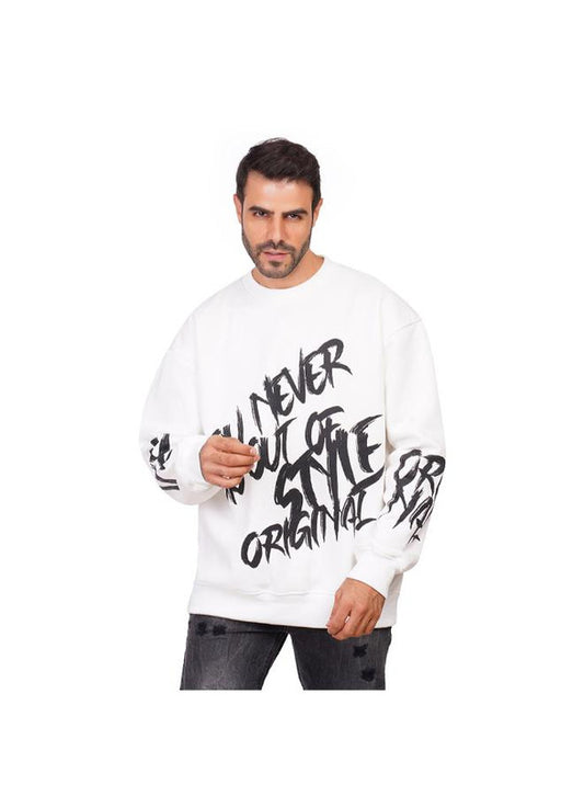 Coup Men Casual Sweatshirt With Long Sleeves 1600381 2XL - White