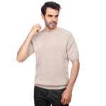 Coup Men Plain Woven T-Shirt With Round Neck