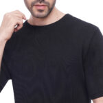 ⁦Coup Men Plain Woven T-Shirt With Round Neck⁩ - الصورة ⁦4⁩