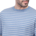 ⁦Coup Men Woven T-Shirt With Round Neck⁩ - الصورة ⁦4⁩