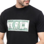 ⁦Coup Men Dollar Print T-Shirt With Short Sleeves⁩ - الصورة ⁦4⁩