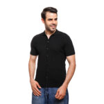 Coup Men Woven Poloshirt With Short Sleeves