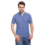 Coup Men Woven Polo-Shirt With Short Sleeves