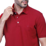 Coup Men Solid Polo-Shirt With Short Sleeves