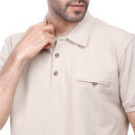 ⁦Coup Men Solid Poloshirt With Short Sleeves⁩ - الصورة ⁦2⁩