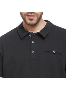 ⁦Coup Men Solid Polo-Shirt With Short Sleeves⁩ - الصورة ⁦2⁩