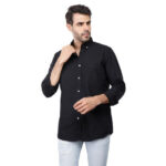 Coup Men Solid Oxford Shirt With Long Sleeves