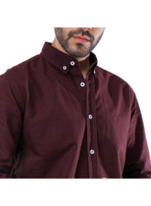 ⁦Coup Men Solid Oxford Shirt With Long Sleeves⁩ - الصورة ⁦8⁩
