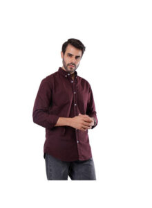 ⁦Coup Men Solid Oxford Shirt With Long Sleeves⁩ - الصورة ⁦7⁩
