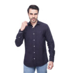 Coup Men Solid Oxford Shirt With Long Sleeves