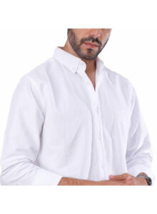⁦Coup Men Solid Oxford Shirt With Long Sleeves⁩ - الصورة ⁦5⁩