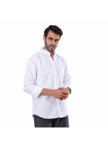 ⁦Coup Men Solid Oxford Shirt With Long Sleeves⁩ - الصورة ⁦4⁩