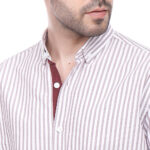 ⁦Coup Men Stripe Oxford Shirt With Long Sleeves⁩ - الصورة ⁦2⁩