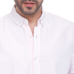 ⁦Coup Men Stripe Oxford Shirt With Long Sleeves⁩ - الصورة ⁦8⁩