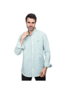 Coup Men Vertical Stripe Oxford Button Down Shirt